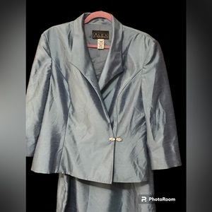 Brand new with tags!  Alex Evenings long skirt and jacket. Size 14. Periwinkle.